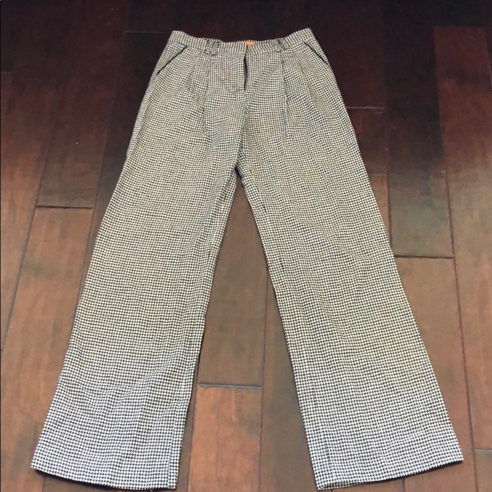 Cynthia Steffe wide leg houndstooth trousers - 0